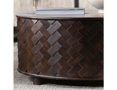 Shira Kona Brown Storage Coffee Table - Ornate Home