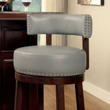 Shirley Dark Oak/Gray 29" Bar Stool - Ornate Home