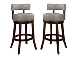 Shirley Dark Oak/Gray 29" Bar Stool - Ornate Home