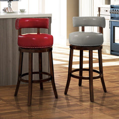 Shirley Dark Oak/Gray 29" Bar Stool - Ornate Home