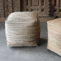 Shiro Beige Pouf - Ornate Home
