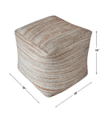 Shiro Beige Pouf - Ornate Home