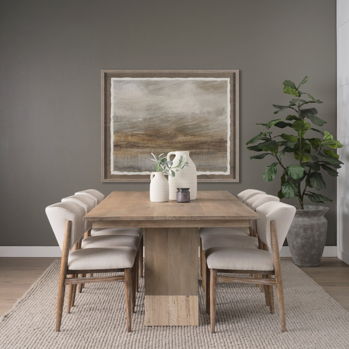 Shivon Light Brown Rectangular Dining Table - Ornate Home