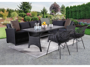 Shonda Black 5 Pc. Patio Dining Set - Ornate Home