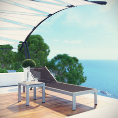 Shore Silver/Black 2 Piece Outdoor Patio Aluminum Set - Ornate Home