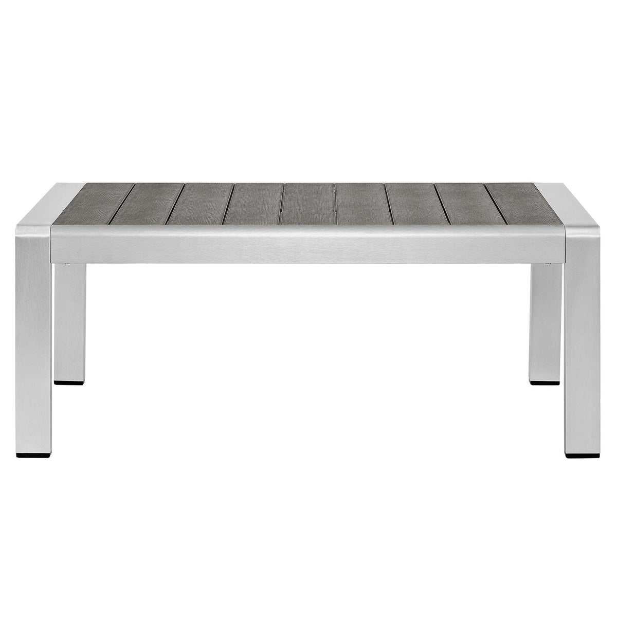 Shore Silver/Gray 3 Piece Sunbrella Fabric Outdoor Patio Aluminum Set - Ornate Home