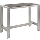 Shore Silver/Gray 7 Piece Outdoor Patio Aluminum Dining Set - Ornate Home