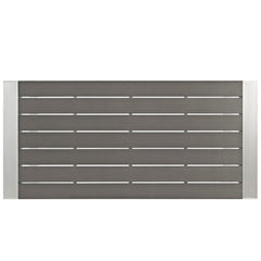Shore Silver/Gray Outdoor Patio Aluminum Rectangle Bar Table - Ornate Home
