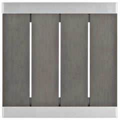 Shore Silver/Gray Outdoor Patio Aluminum Side Table - Ornate Home