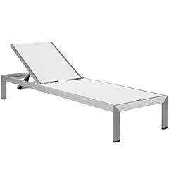 Shore Silver/White 2 Piece Outdoor Patio Aluminum Set - Ornate Home