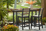Shoreline Beach Black/Beige Counter Table Set (Set of 3) - Ornate Home