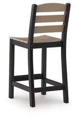 Shoreline Beach Black/Beige Counter Table Set (Set of 3) - Ornate Home