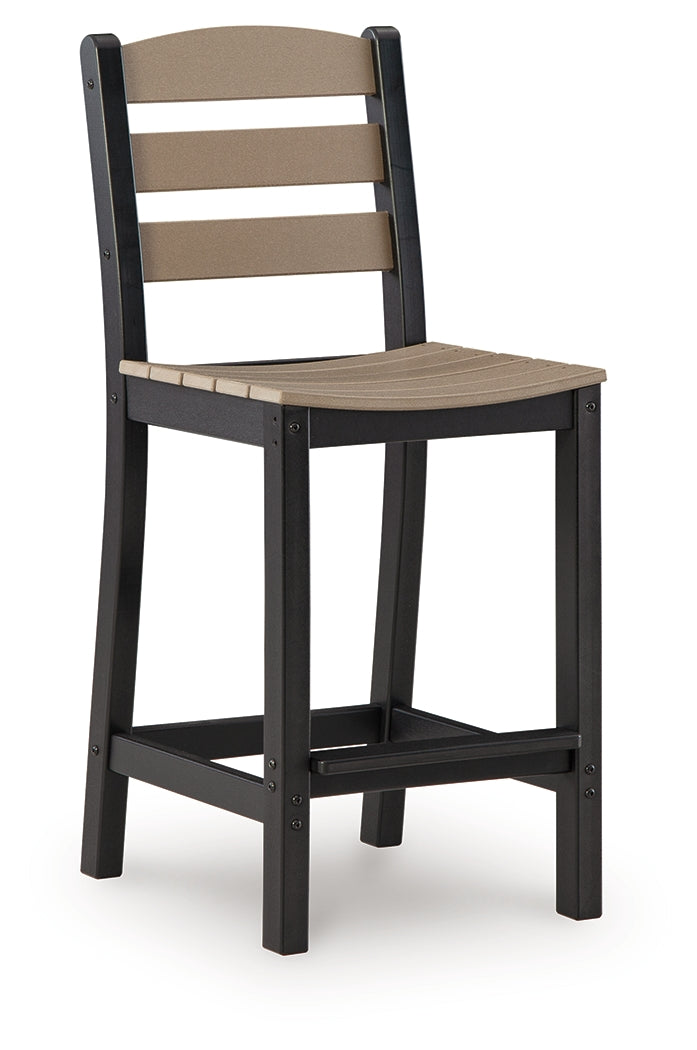 Shoreline Beach Black/Beige Counter Table Set (Set of 3) - Ornate Home