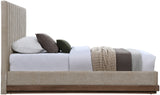 Shoreline Beige Fabric Upholstered Twin Bed (3 Boxes) - Ornate Home