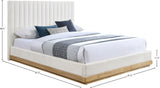 Shoreline Cream Fabric Upholstered Queen Bed (3 Boxes) - Ornate Home
