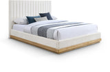 Shoreline Cream Fabric Upholstered Queen Bed (3 Boxes) - Ornate Home