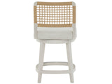 Shoreline White Pine/Crypton Nomad Snow Swivel Counter Stool - Ornate Home