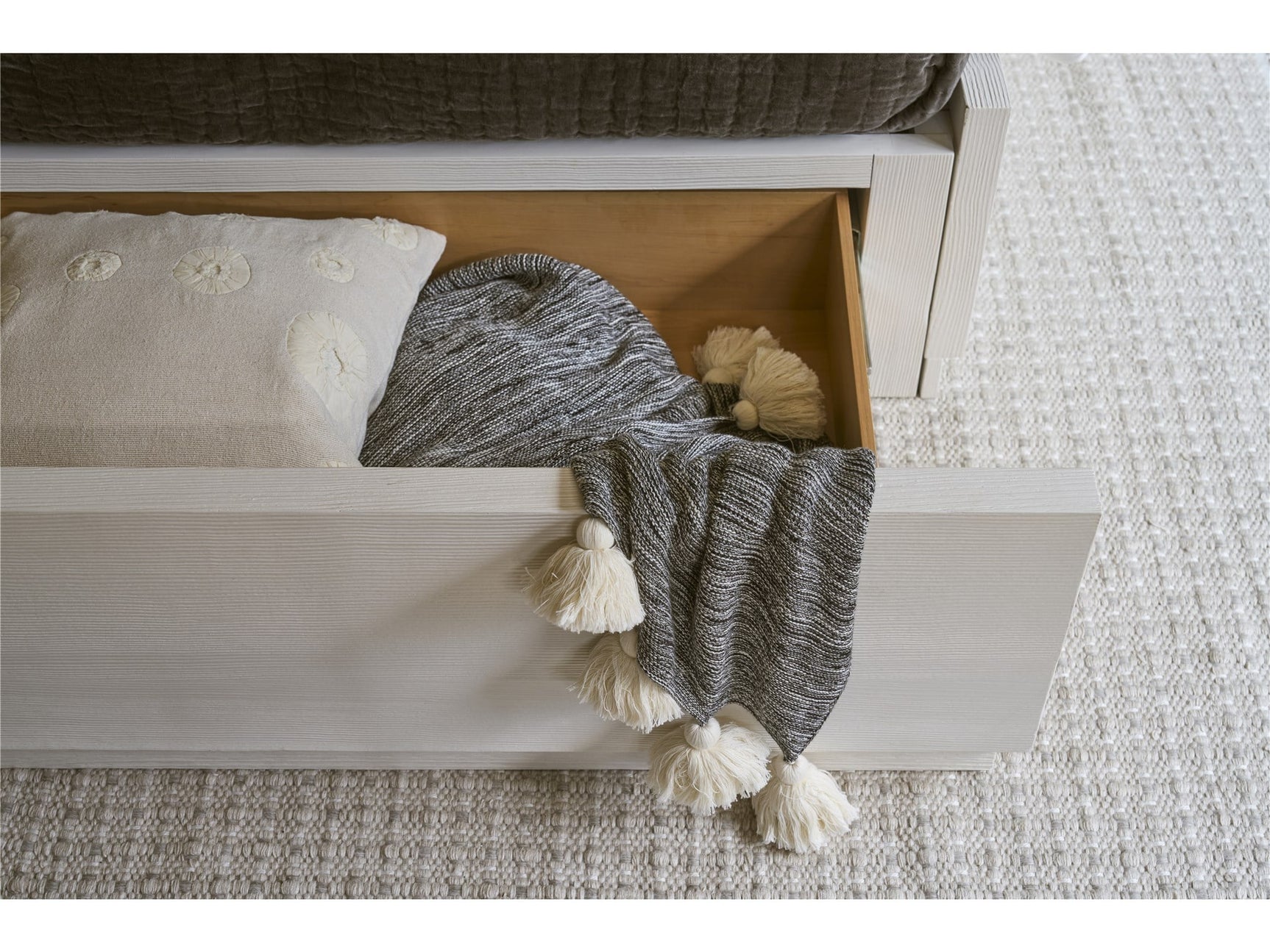 Shoreline White Pine King Panel Storage Bed - Ornate Home