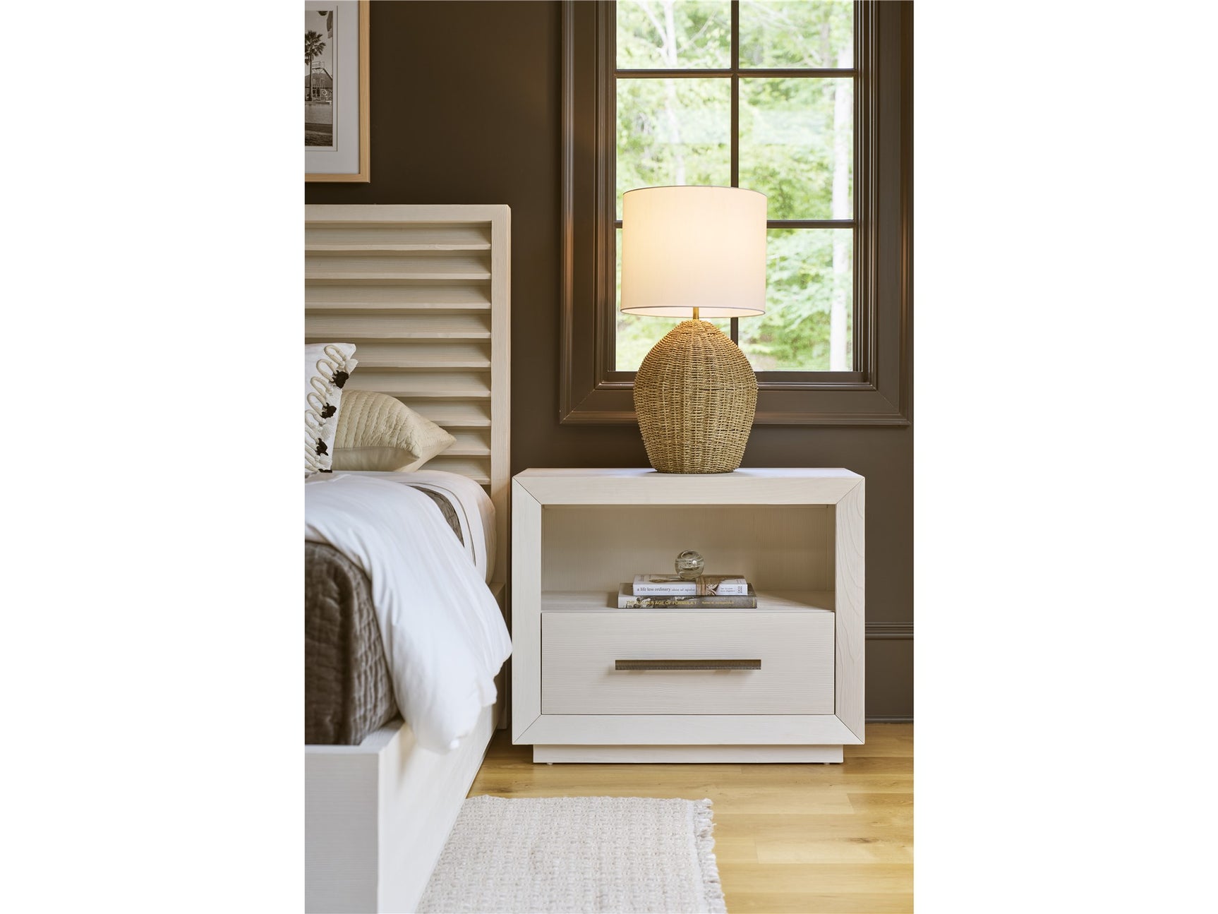 Shoreline White Pine One Drawer Nightstand - Ornate Home