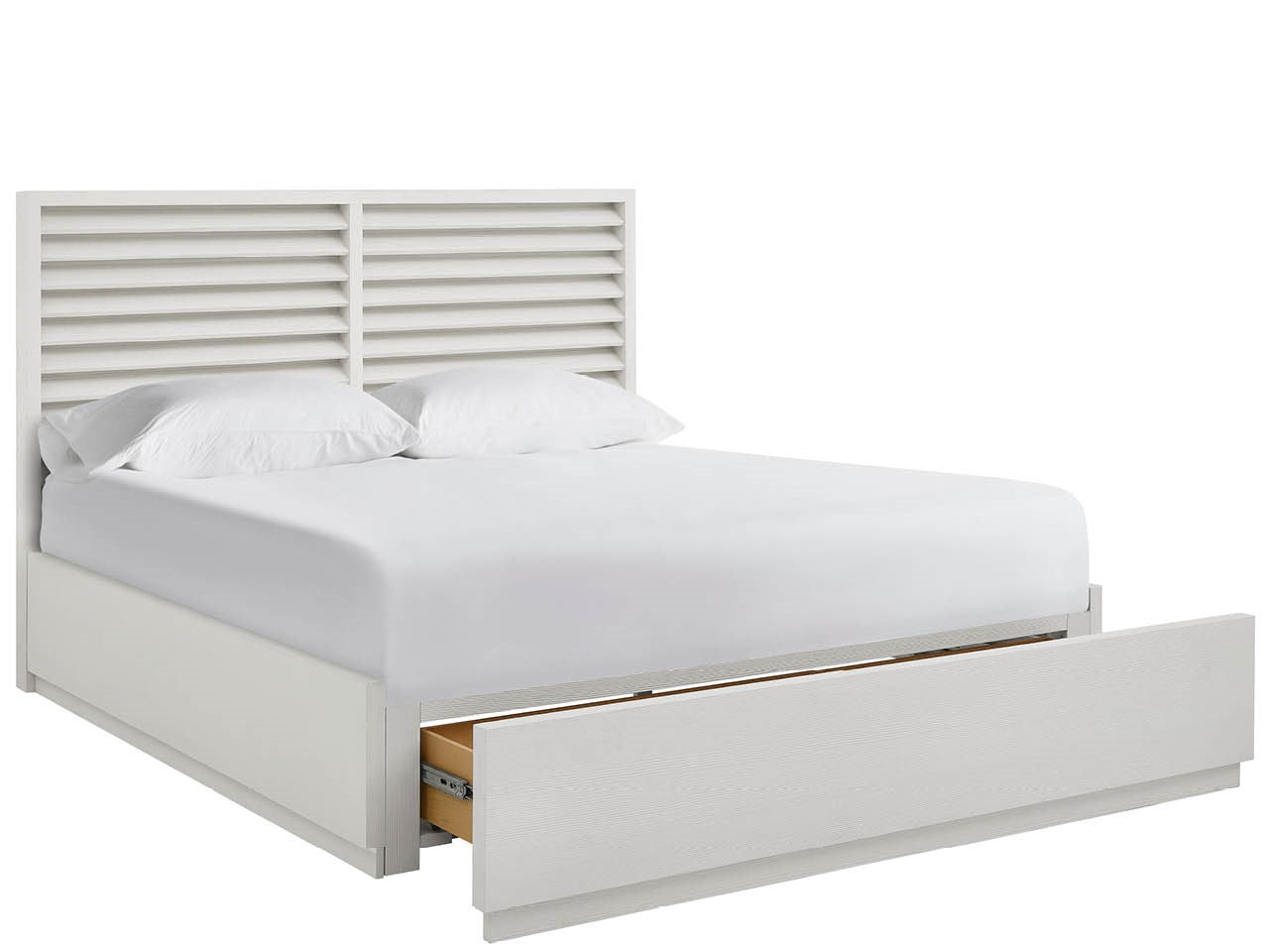 Shoreline White Pine Queen Panel Storage Bed - Ornate Home