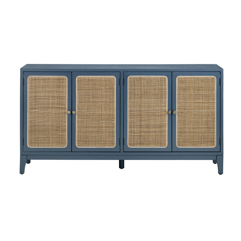 Shoreside Blue/Brown Four-Door Sideboard - Ornate Home