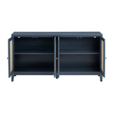 Shoreside Blue/Brown Four-Door Sideboard - Ornate Home