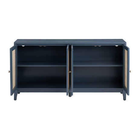 Shoreside Blue/Brown Four-Door Sideboard - Ornate Home