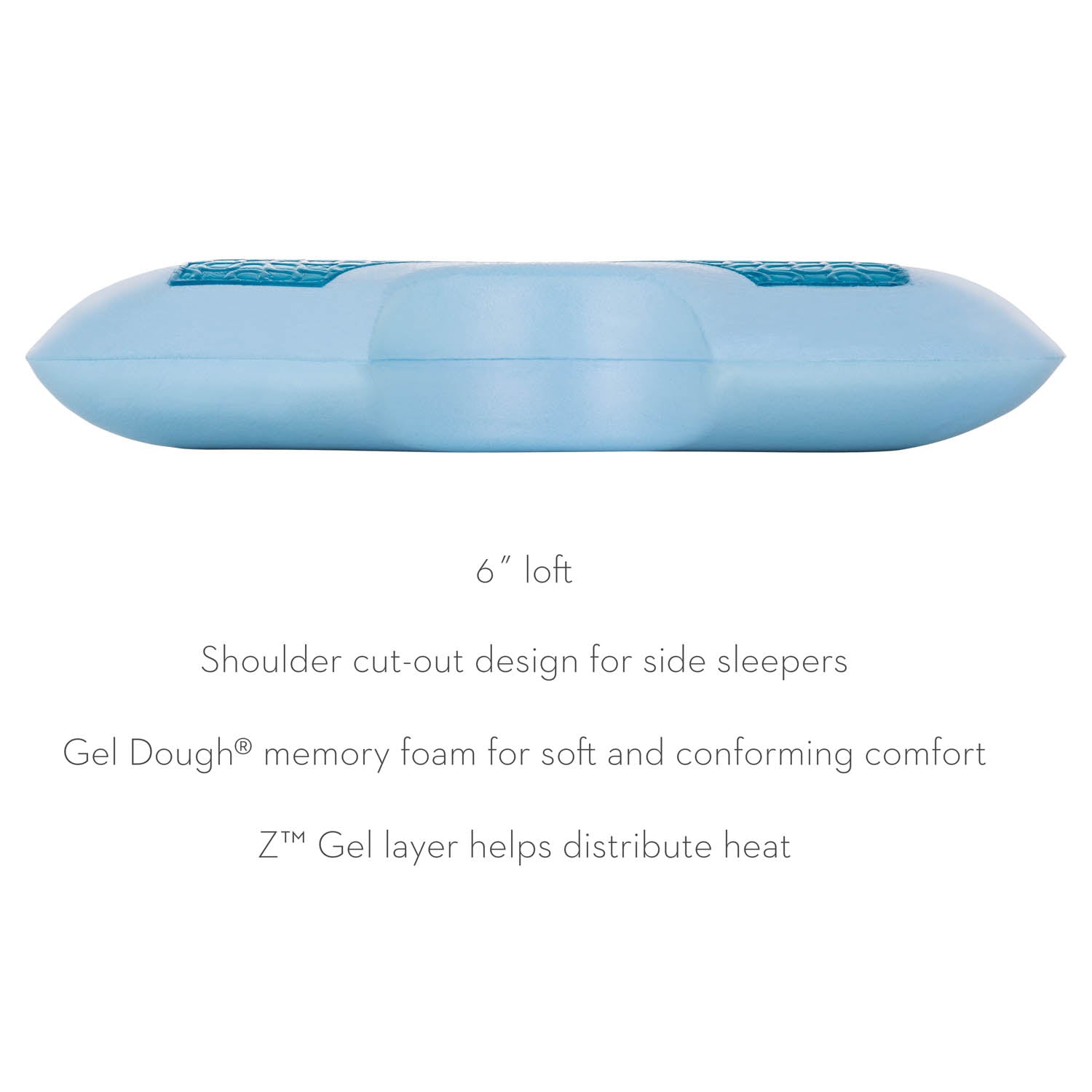 Shoulder Gel Dough + Z Gel White Queen Pillow - Ornate Home