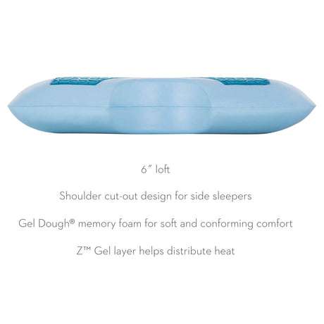 Shoulder Gel Dough + Z Gel White Queen Pillow - Ornate Home
