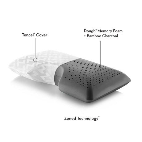 Shoulder Zoned Dough™ Bamboo Charcoal King Pillow - Ornate Home