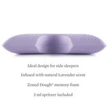 Shoulder Zoned Dough Lavender Queen Pillow - Ornate Home