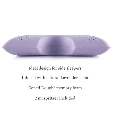 Shoulder Zoned Dough Lavender Queen Pillow - Ornate Home