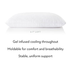 Shredded Gel Dough White King Pillow - Ornate Home
