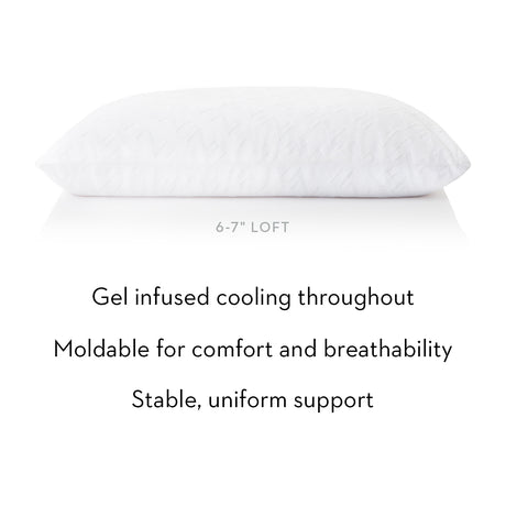 Shredded Gel Dough White King Pillow - Ornate Home