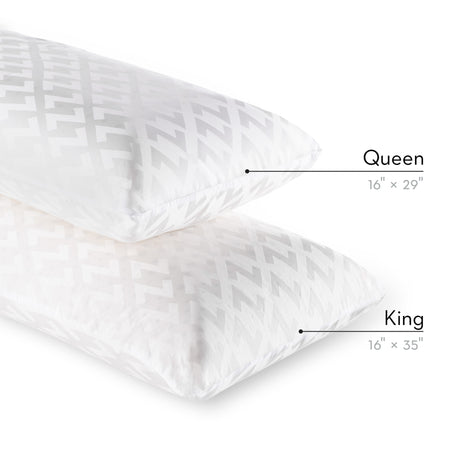 Shredded Gel Dough White King Pillow - Ornate Home