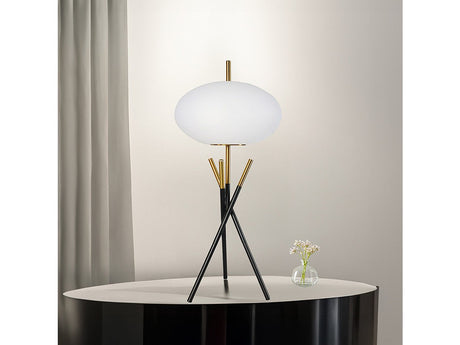 Shropshire Black/Gold/White Table Lamp - Ornate Home