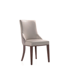 Shubert 6-Piece Faux Leather and Velvet Dining Chair Set in Light Grey - Ornate Home