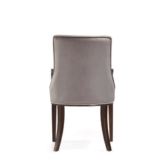 Shubert 6-Piece Faux Leather and Velvet Dining Chair Set in Light Grey - Ornate Home