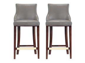 Shubert Barstool in Dark Taupe (set of 2) - Ornate Home