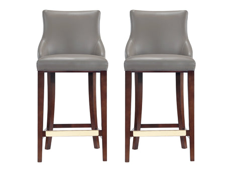 Shubert Barstool in Dark Taupe (set of 2) - Ornate Home