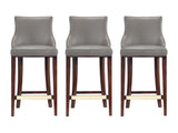Shubert Barstool in Dark Taupe (set of 3) - Ornate Home