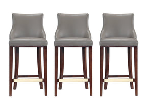 Shubert Barstool in Dark Taupe (set of 3) - Ornate Home