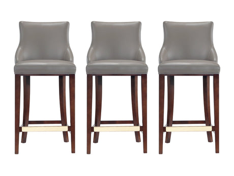 Shubert Barstool in Dark Taupe (set of 3) - Ornate Home