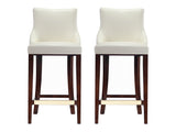 Shubert Barstool in Ivory (set of 2) - Ornate Home