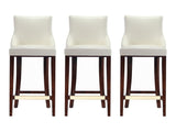 Shubert Barstool in Ivory (set of 3) - Ornate Home