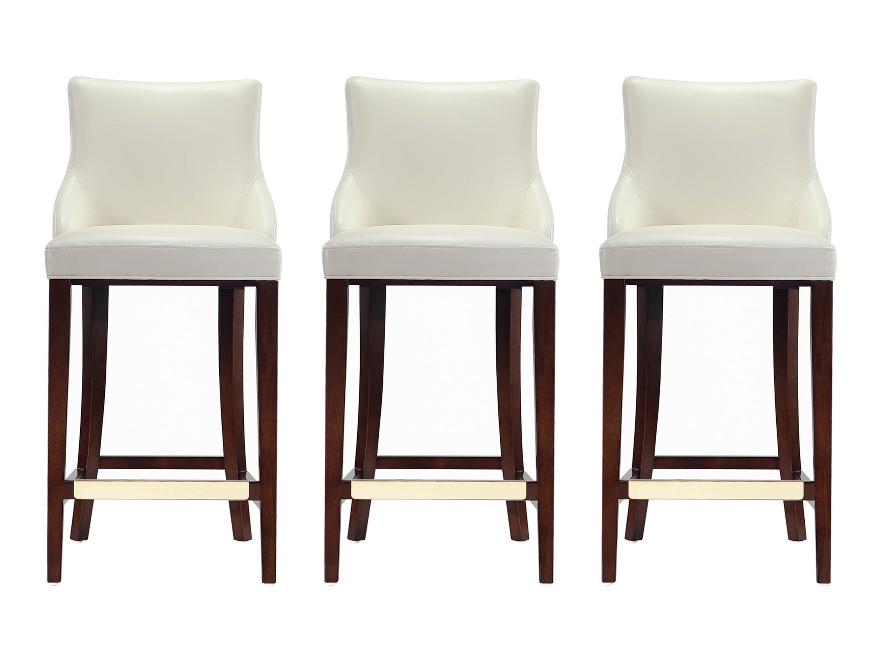 Shubert Barstool in Ivory (set of 3) - Ornate Home