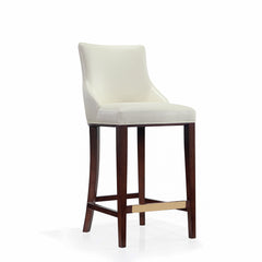 Shubert Barstool in Ivory (set of 3) - Ornate Home
