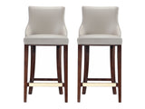 Shubert Barstool in Light Grey (set of 2) - Ornate Home