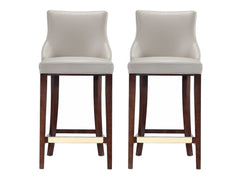 Shubert Barstool in Light Grey (set of 2) - Ornate Home