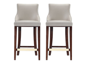 Shubert Barstool in Light Grey (set of 2) - Ornate Home